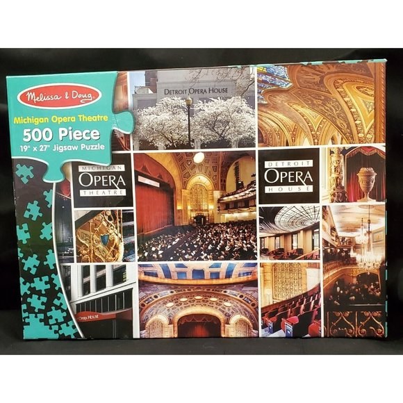 Melissa & Doug DETROIT OPERA HOUSE MICHIGAN THEATRE 500pc Jigsaw Puzzle COMPLETE - Picture 1 of 7